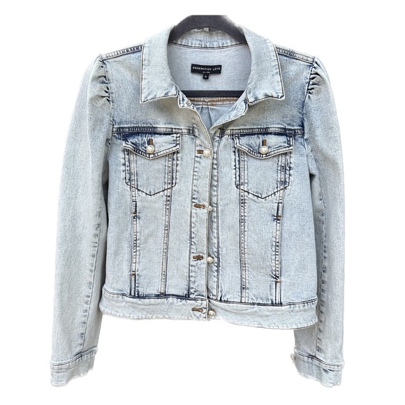 Generation Love Jackets & Blazers - GEN LOVE Tallulah Light Wash Denim Jacket - EUC